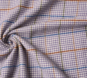 Woven Woolen Fabric Fine Check Lilac Woven Woolen Fabric Fine Check Lilac