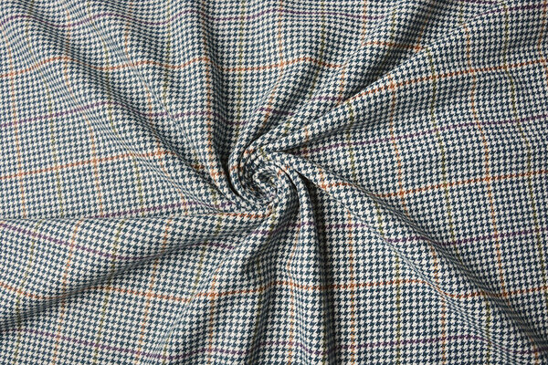 Geweven Wollen Stof Fijne Ruit Jeans Geweven Wollen Stof Fijne Ruit Jeans