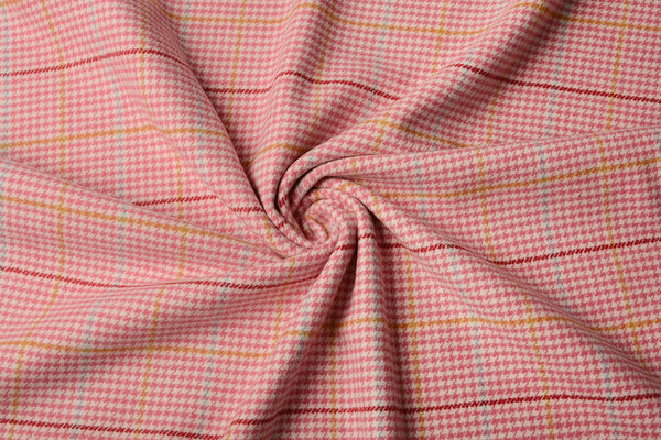 Tissé Laine Tissu Fin Carreaux Rose Tissé Laine Tissu Fin Carreaux Rose