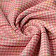 Woven Woolen Fabric Fine Check Pink