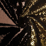 Reversible Sequin Fabric  Brown - Gold