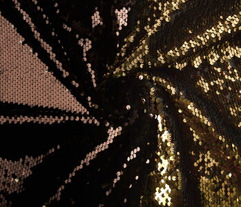 Reversible Sequin Fabric  Brown - Gold