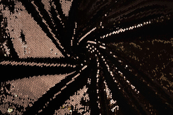 Reversible Sequin Fabric  Brown - Gold Reversible Sequin Fabric  Brown - Gold