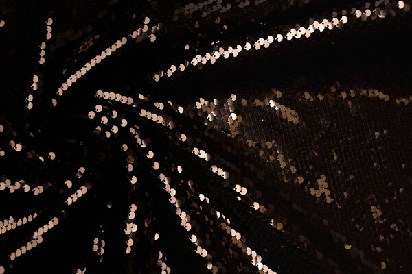 Reversibler Paillettenstoff Braun - Gold Reversibler Paillettenstoff Braun - Gold