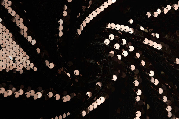 Reversibler Paillettenstoff Braun - Gold Reversibler Paillettenstoff Braun - Gold