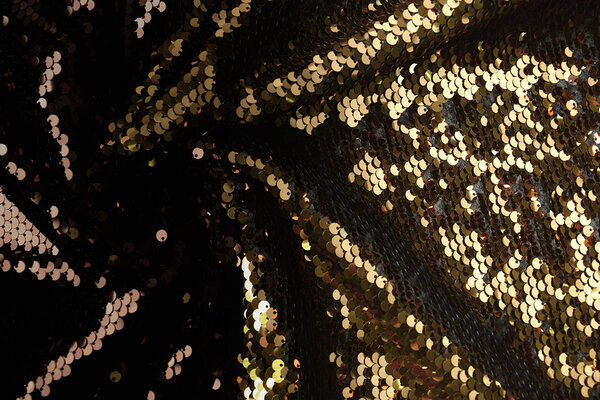 Reversible Sequin Fabric  Brown - Gold Reversible Sequin Fabric  Brown - Gold
