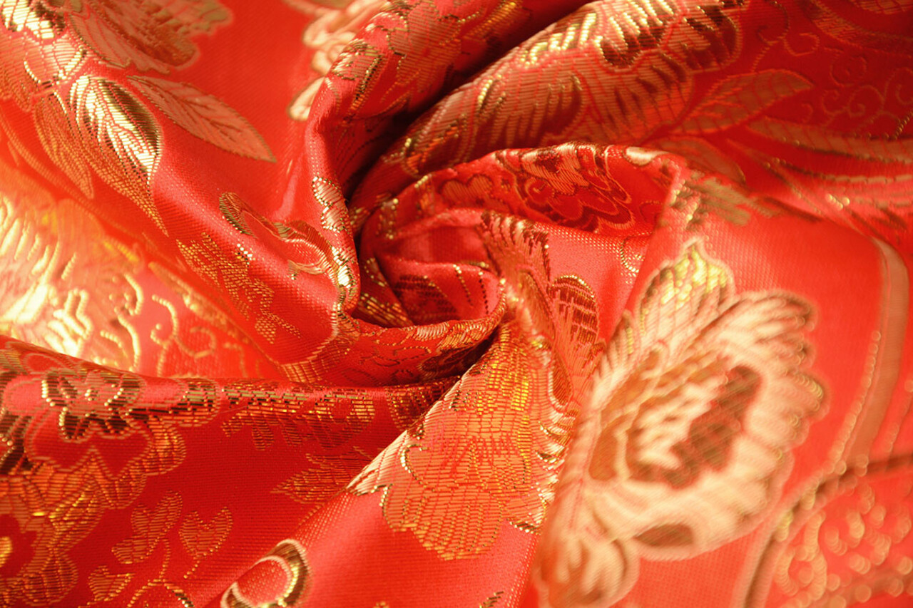 Brokaat Roos Kenza Rood Brokaat Roos Kenza Rood