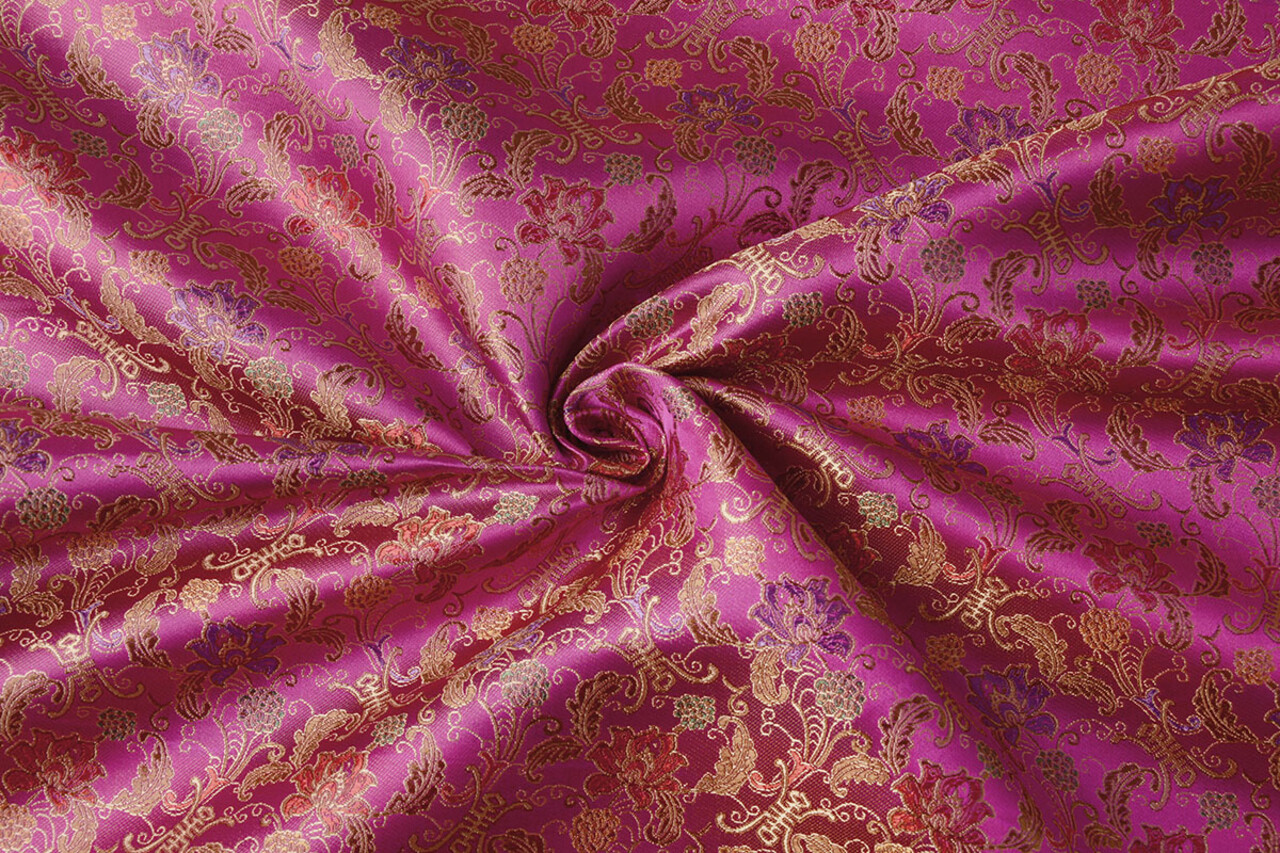 Brokaat Paisley Asiara Fuchsia