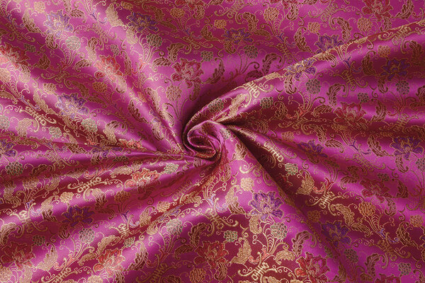 Brocade Paisley Asiara  Fuchsia