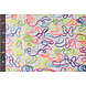 Velvet Tela Blanco con Multicolor Veter Velvet Tela Blanco con Multicolor Veter