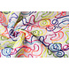 Velvet Tessuto Bianco con Multicolore Veter Velvet Tessuto Bianco con Multicolore Veter