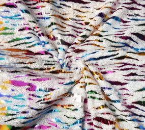 Imitatiebont Wit Multicolor Foil Tijger Imitatiebont Wit Multicolor Foil Tijger