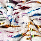 Imitation Fur White Multicolor Foil Tiger