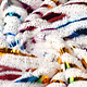 Imitation Fur White Multicolor Foil Tiger