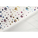 Fausse Fourrure Blanc Multicolore Film Métallisé Étoiles Fausse Fourrure Blanc Multicolore Film Métallisé Étoiles