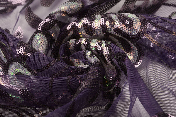 Pailletten auf Netz Jamella Lila Pailletten auf Netz Jamella Lila