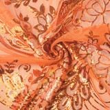 Pailletten op Mesh Jamella Oranje Pailletten op Mesh Jamella Oranje