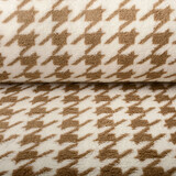 Teddy Stof Pied de Poule Beige Bruin Teddy Stof Pied de Poule Beige Bruin