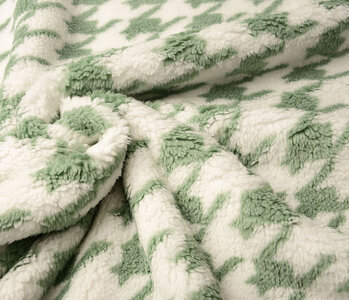 Curly Teddy  Pied de Poule Old Green