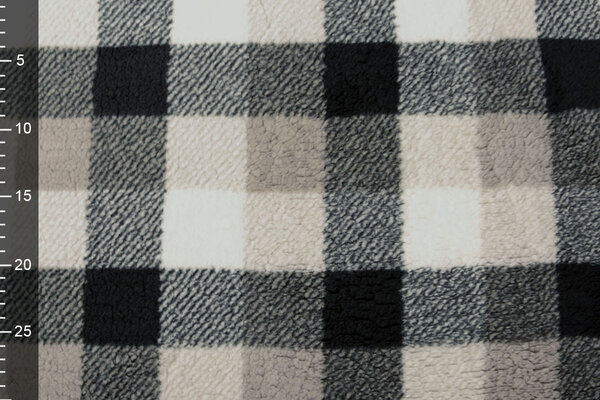 Curly Teddy Checkered Grey