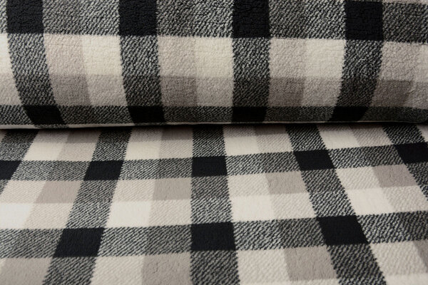 Curly Teddy Checkered Grey