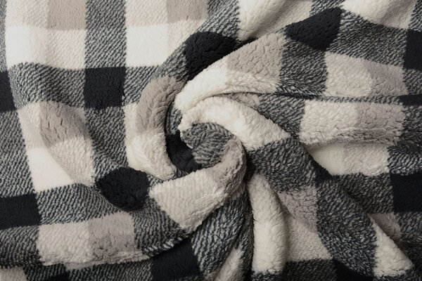 Curly Teddy Checkered Grey