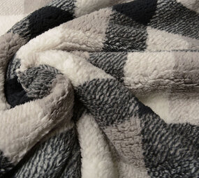 Curly Teddy Checkered Grey Curly Teddy Checkered Grey