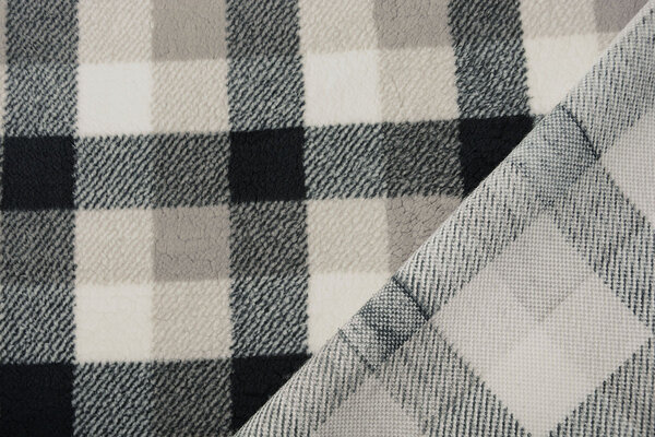 Curly Teddy Checkered Grey