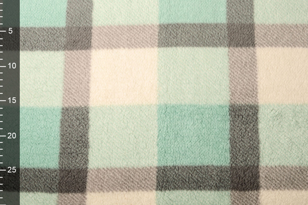 Teddy Tissu Grand Carreaux Vert Menthe Teddy Tissu Grand Carreaux Vert Menthe