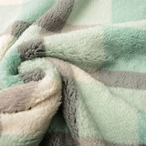 Teddystoff Große Karo Minzgrün Teddystoff Große Karo Minzgrün