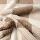 Teddy Stof Grote Ruit Beige Taupe