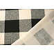 Teddy Tissu Grand Carreaux Crème Noir