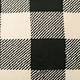 Curly Teddy Large Checkered Creme Black