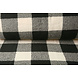 Teddy Tissu Grand Carreaux Crème Noir