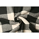 Teddy Tela Grandes Cuadros Crema Negro Teddy Tela Grandes Cuadros Crema Negro