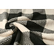 Teddy Tessuto Grande Quadri Crema Nero
