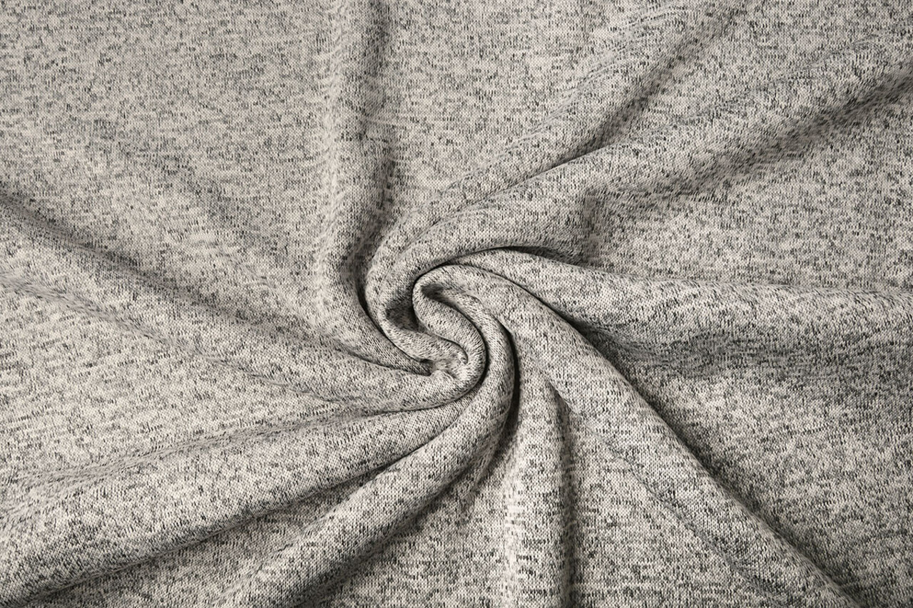 Sweatstoff Gestrickt, Bunt Melange Grau Sweatstoff Gestrickt, Bunt Melange Grau