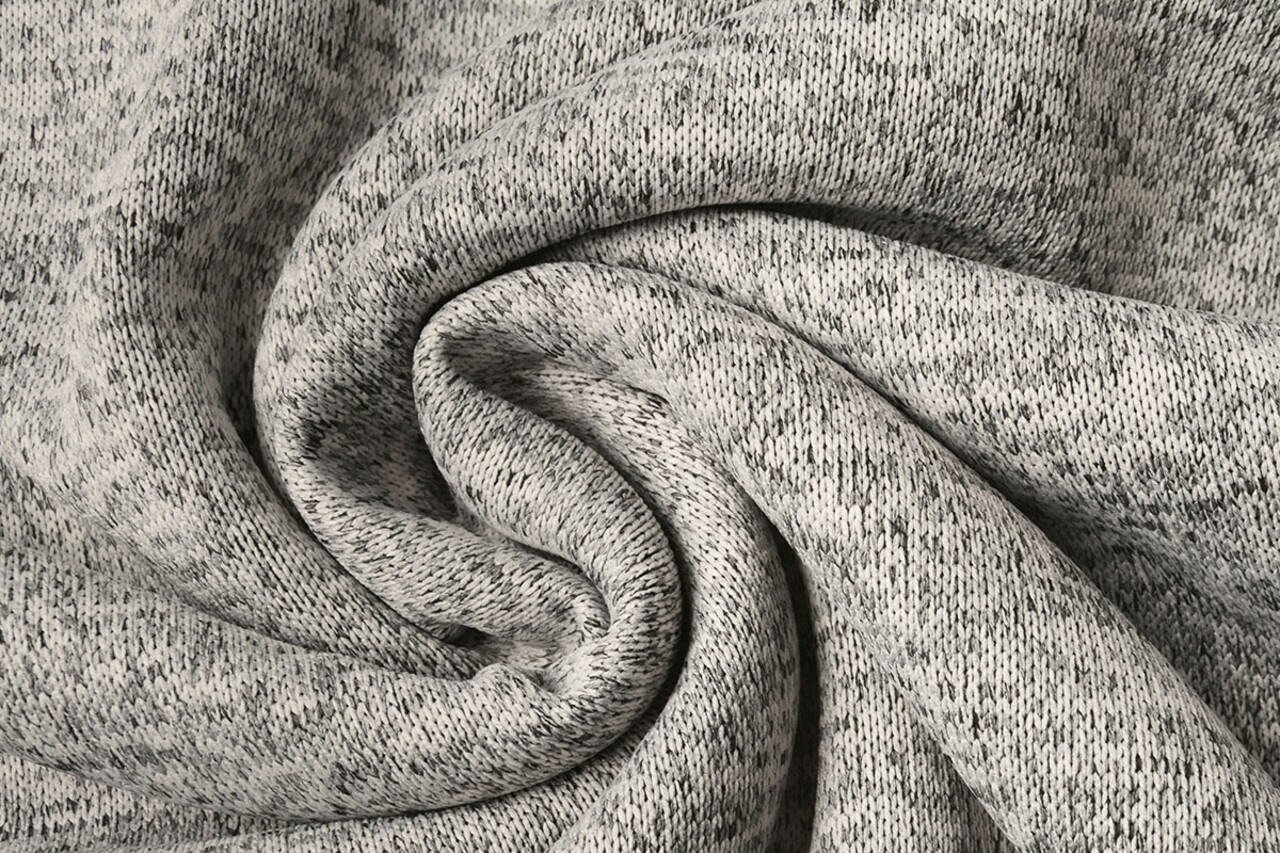 Sweatstoff Gestrickt, Bunt Melange Grau Sweatstoff Gestrickt, Bunt Melange Grau