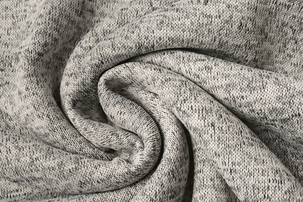 De Punto Tejido de Sudadera, Pelo Jaspeado Gris De Punto Tejido de Sudadera, Pelo Jaspeado Gris