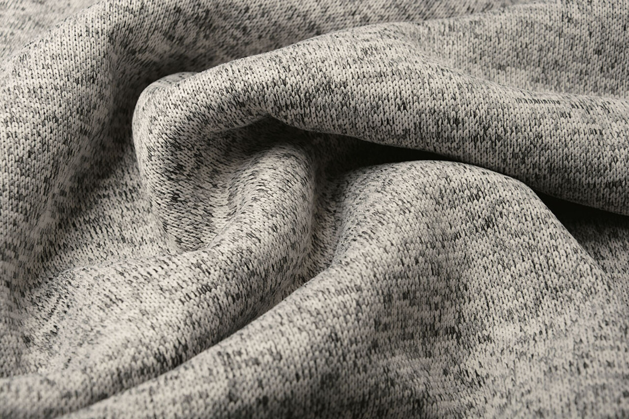 Sweatstoff Gestrickt, Bunt Melange Grau Sweatstoff Gestrickt, Bunt Melange Grau