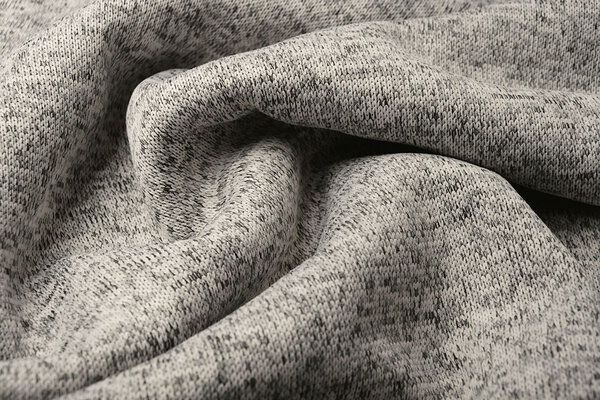 De Punto Tejido de Sudadera, Pelo Jaspeado Gris De Punto Tejido de Sudadera, Pelo Jaspeado Gris