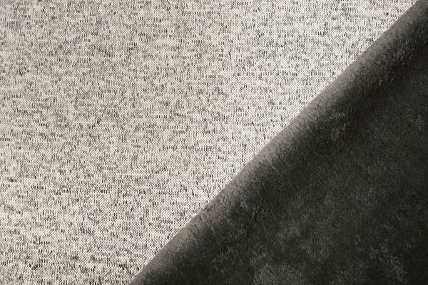 A Maglia Felpa, Pelliccia Mélange Grigio A Maglia Felpa, Pelliccia Mélange Grigio
