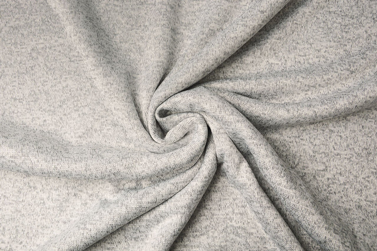 Sweatstoff Gestrickt, Bunt Melange Silber Sweatstoff Gestrickt, Bunt Melange Silber