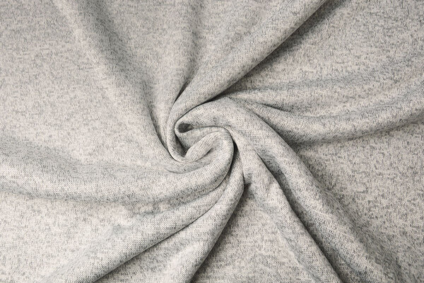 Sweatstoff Gestrickt, Bunt Melange Silber Sweatstoff Gestrickt, Bunt Melange Silber