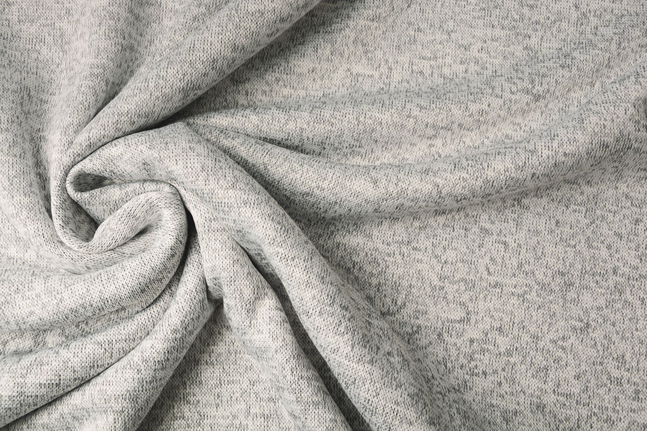 Knitted Jogging, Fur Melange Silver Knitted Jogging, Fur Melange Silver