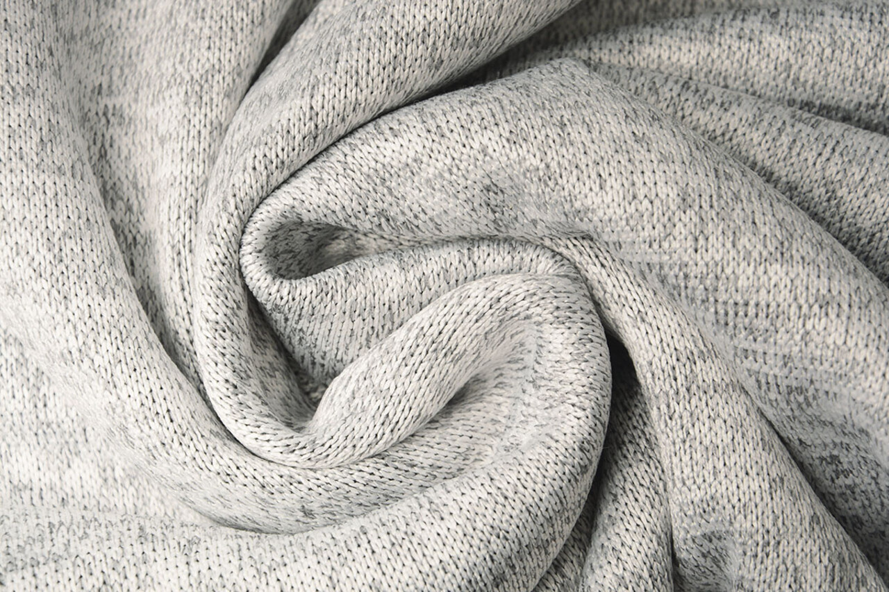 Sweatstoff Gestrickt, Bunt Melange Silber Sweatstoff Gestrickt, Bunt Melange Silber