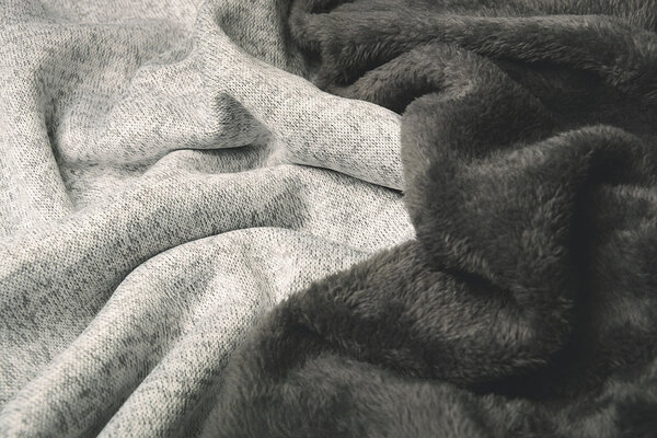 Sweatstoff Gestrickt, Bunt Melange Silber Sweatstoff Gestrickt, Bunt Melange Silber