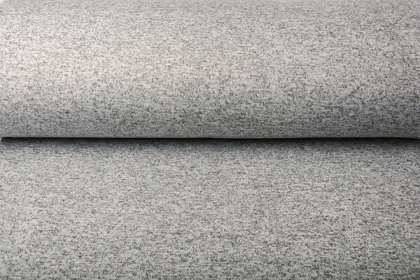 Sweatstoff Gestrickt, Bunt Melange Silber Grau Sweatstoff Gestrickt, Bunt Melange Silber Grau