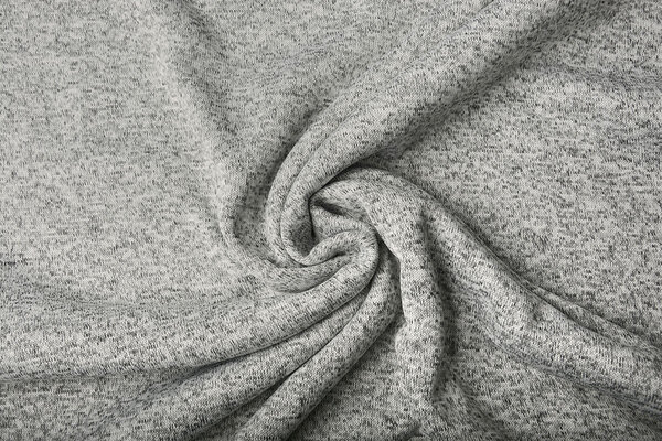 A Maglia Felpa, Pelliccia Mélange Argento Grigio A Maglia Felpa, Pelliccia Mélange Argento Grigio