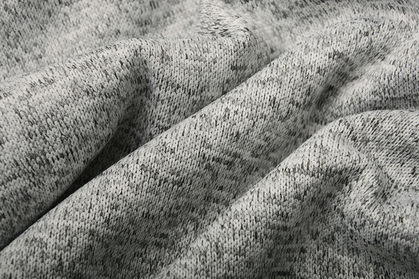 De Punto Tejido de Sudadera, Pelo Jaspeado Plateado Gris De Punto Tejido de Sudadera, Pelo Jaspeado Plateado Gris